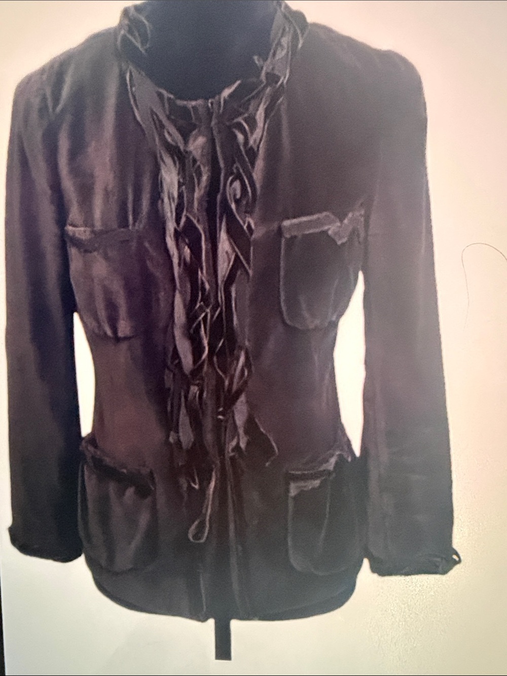 Women’s Dark Brown Velvet Pocket Jacket
